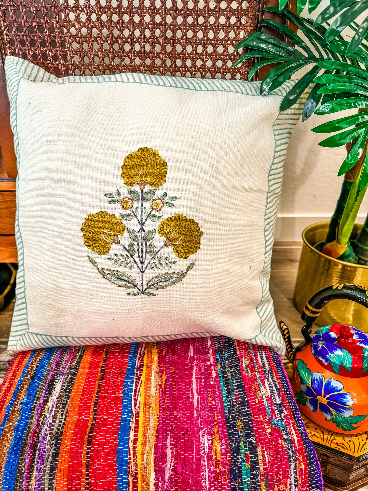 Blockprinted Cushion Cover