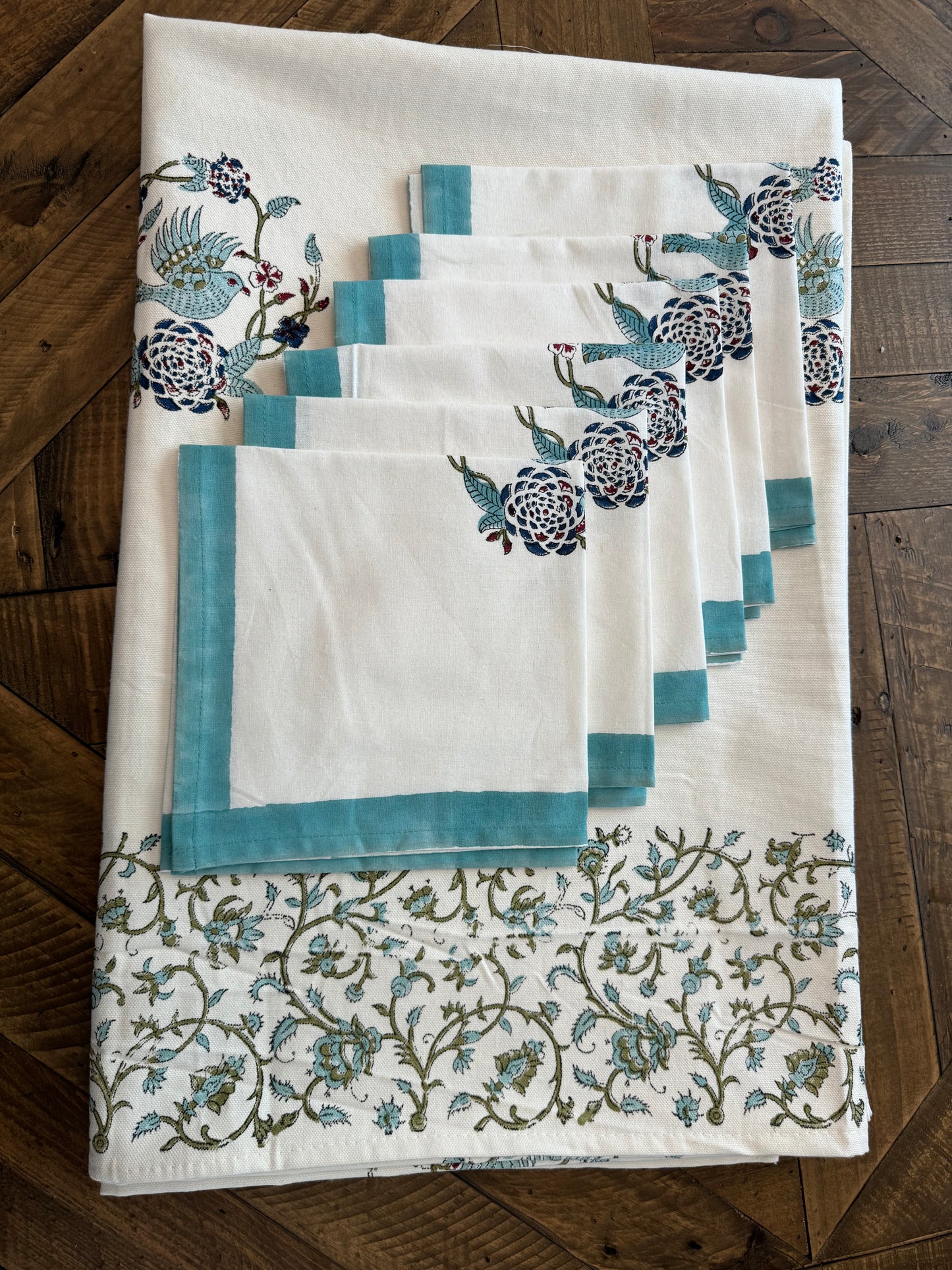 Handblock Printed Table Covers (With Set of 6 Napkins)