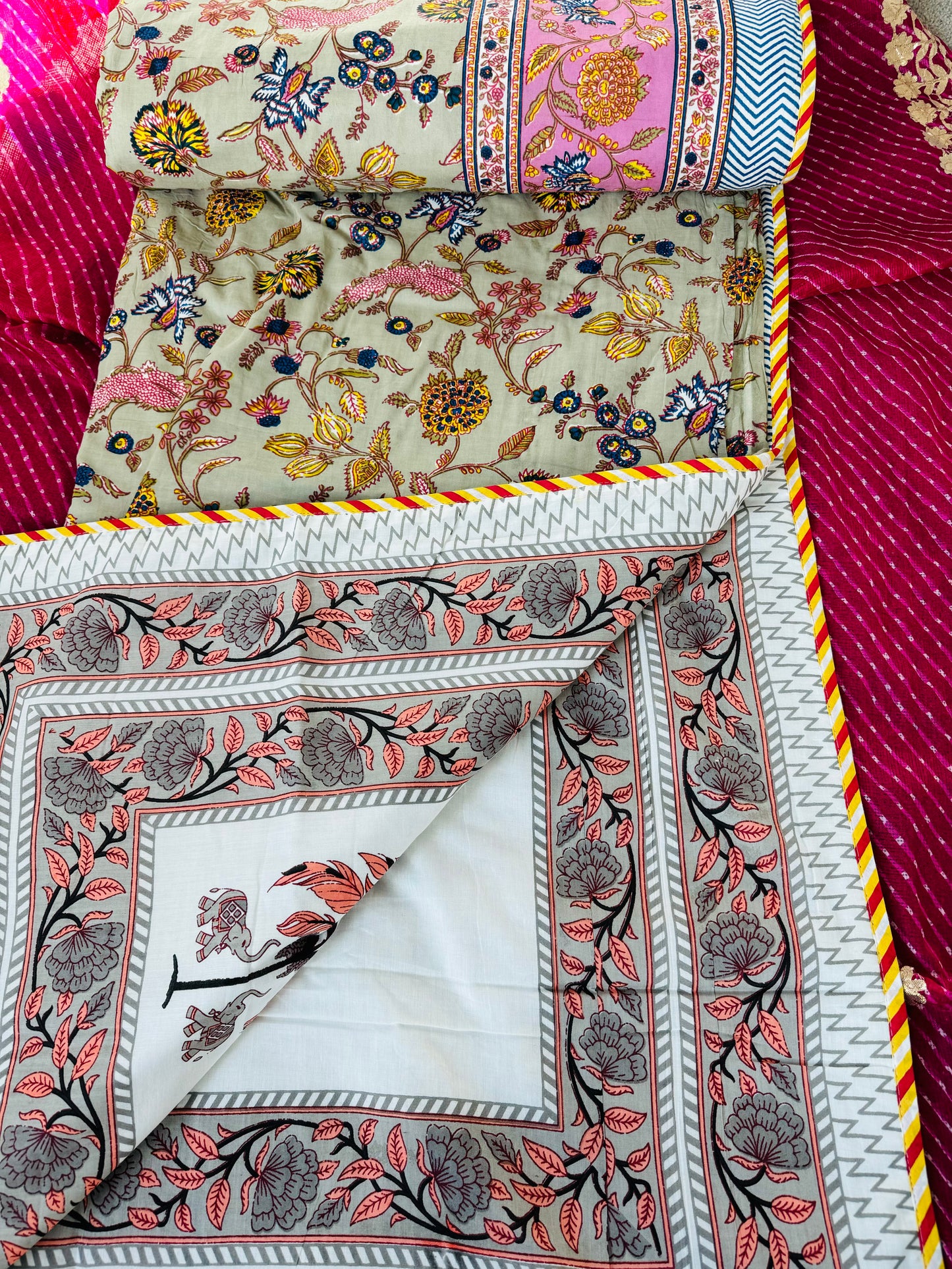 Bagru Handblock Printed Dohar/AC Quilts