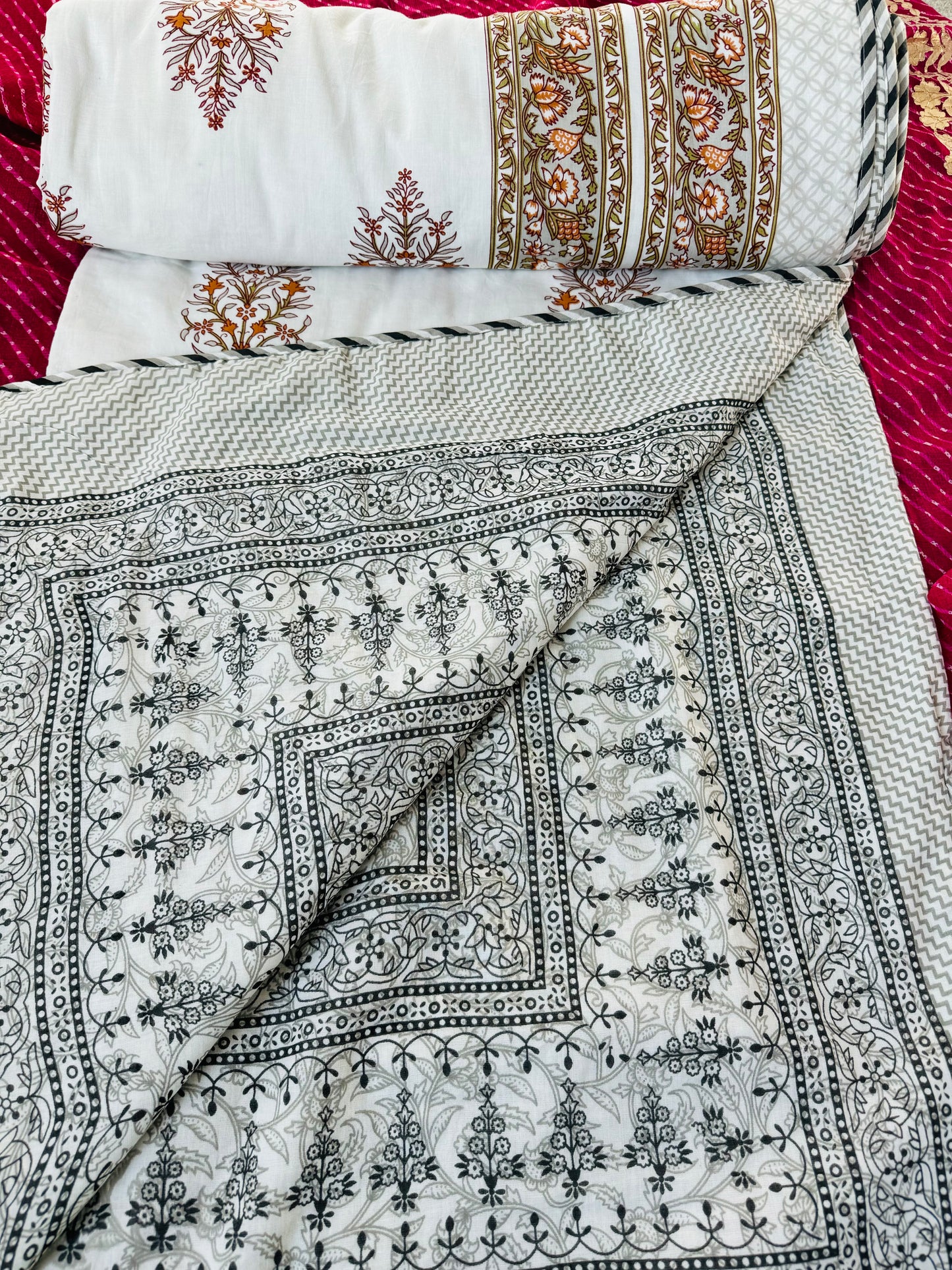 Bagru Handblock Printed Dohar/AC Quilts