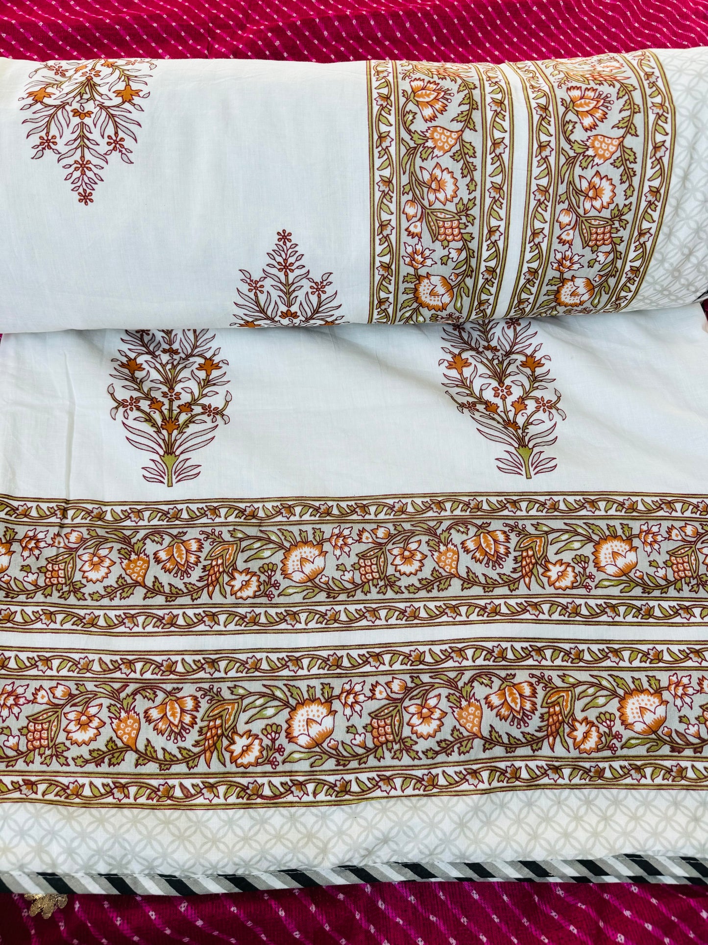 Bagru Handblock Printed Dohar/AC Quilts