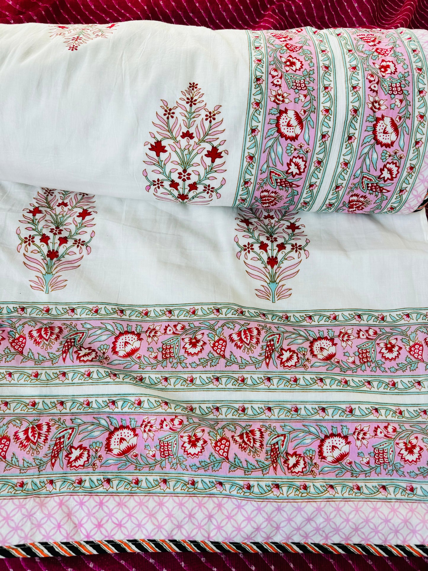 Bagru Handblock Printed Dohar/AC Quilts